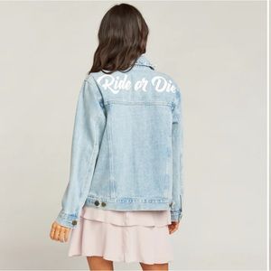 Show Me Your Mumu Ride or Die Dover Denim Jacket